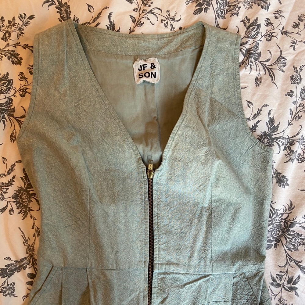 Zip Up Eggshell Dress - image 4